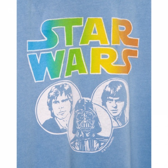 Junk Food Clothing Star Wars Neon Gradient Unisex Tee Blue and Yellow - Picture 2 of 6